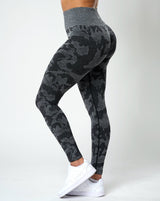 Rita Camo Seamless Leggings - Black