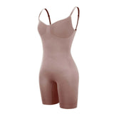 Oleidi Sculpting Bodysuit Mid Thigh W. Open Gusset - Sand