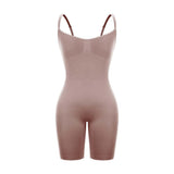Oleidi Sculpting Bodysuit Mid Thigh W. Open Gusset - Sand