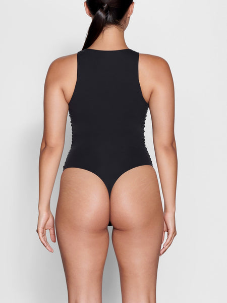 Nadia High Neck Bodysuit - Black