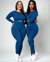 Sujey Scrunch Leggings - Pacific Blue