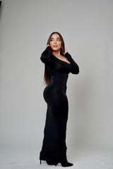 Sicri Smoothing Long Sleeve Dress - Black