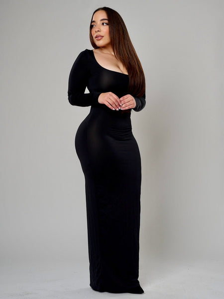 Sicri Smoothing Long Sleeve Dress - Black