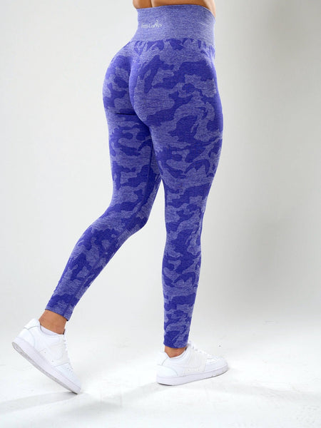 Rita Camo Seamless Leggings - Grape