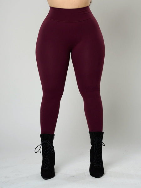 Maria Signature Leggings - Burgundy