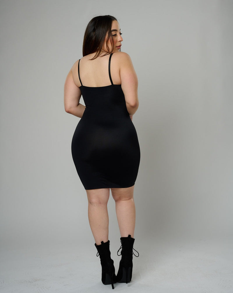 Sicri Smoothing Slip Dress 2.0 - Black Fem Curves Sicri Smoothing Slip Dress 2.0 - Black Fem Curves