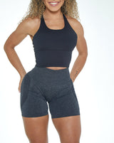 Fiorela Curve Shorts - Black Speckled