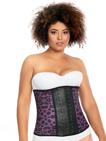 Leopard Long Waist Trainer - Purple
