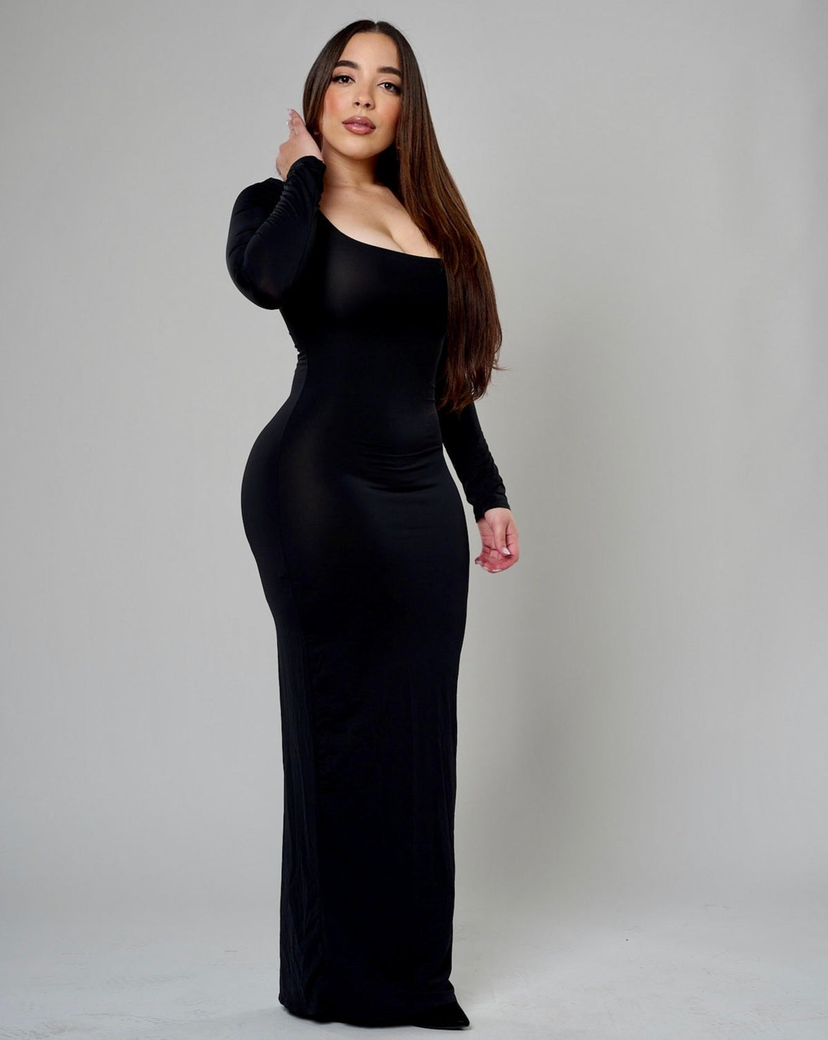 tight black long sleeve dress ClodeEU Fashion Women'S Sexy Solid V-Neck Long-Sleeved Sheath Tight Mini Dress  Black 10(XL)