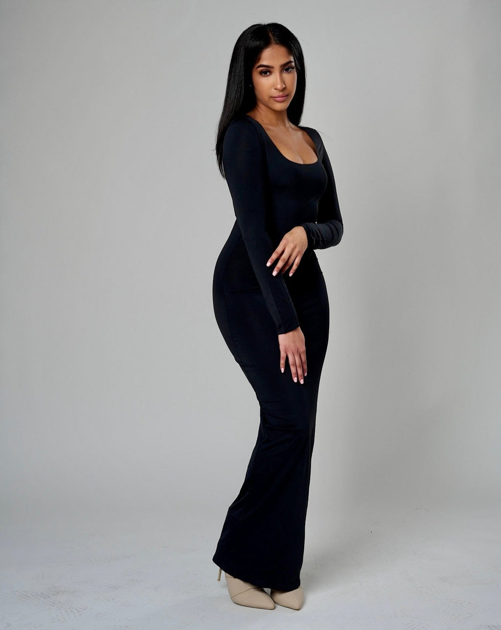 Sicri Smoothing Slip Dress 2.0 - Black – Fem Curves